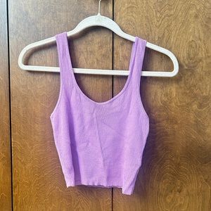 Pink Cropped Tank Top